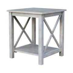 John Thomas End Table in Taupe Gray