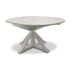 Seawinds Islamorada Distressed Taupe Round Dining Table with Butterfly Leaf