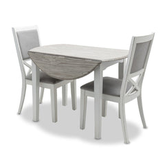 Seawinds Islamorada Distressed Taupe Round Drop Leaf Dining Table