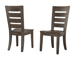 Vaughan-Bassett Dovetail Dining Aged Grey Horizontal Slat Side Dining Chair