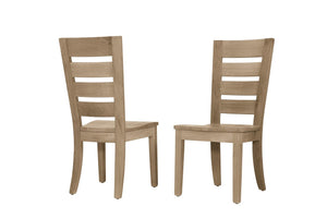 Vaughan-Bassett Dovetail Dining Bleached White Horizontal Slat Side Dining Chair