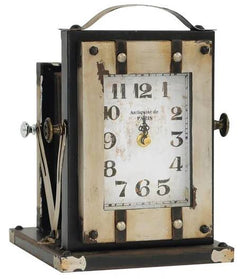 Crestview Time Flash Black Furniture Clock