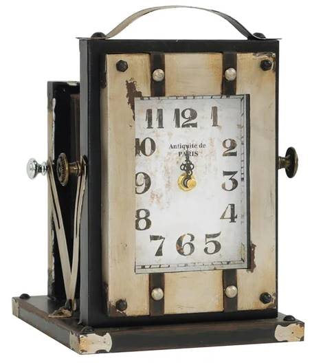 Crestview Time Flash Black Furniture Clock