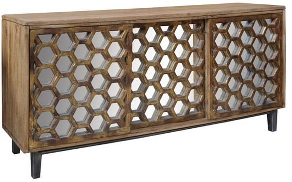 Crestview Bengal Manor Brown Sideboard Cabinet
