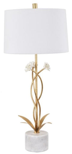 Crestview Gold/White 31.5 Inch Table Lamp