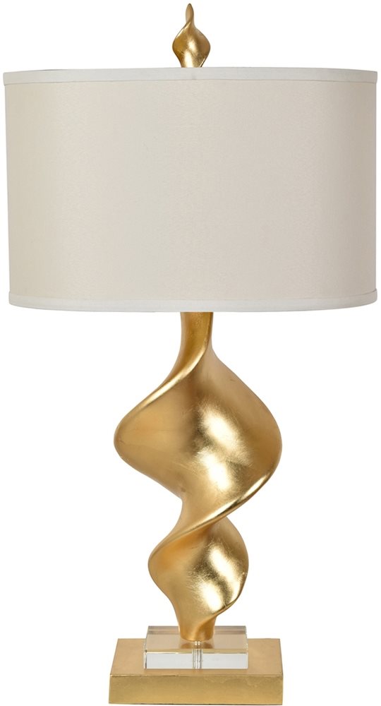 Crestview Summit Gold Leaf Table Lamp