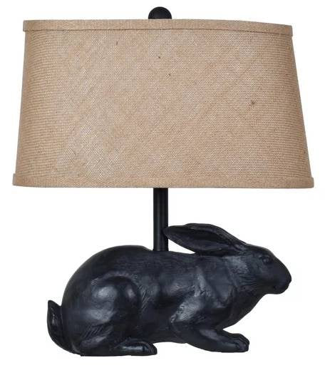 Crestview Rabbit Black Table Lamp