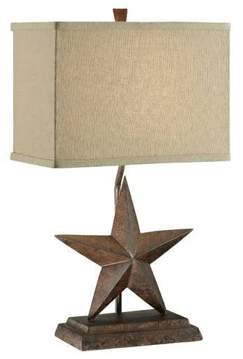 Crestview Star Resin Rustic Table Lamp