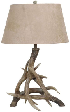 Crestview Deer Shed Resin Weathered Antler Table Lamp