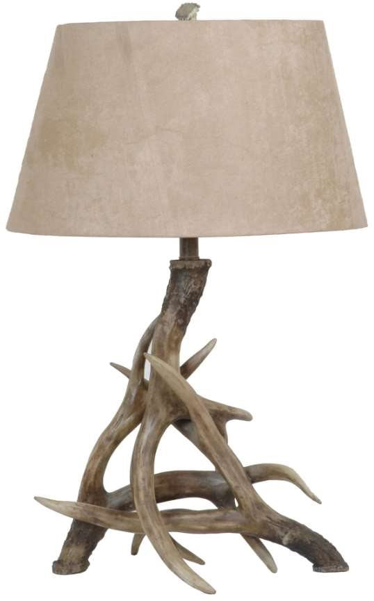 Crestview Deer Shed Resin Weathered Antler Table Lamp
