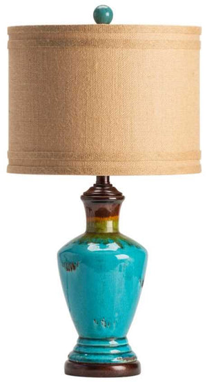 Crestview Napa Distressed Turquoise Table Lamp