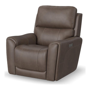 Flexsteel Carter Cappuccino Power Recliner with Power Headrest & Lumbar