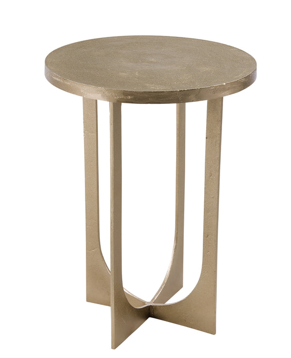 Bassett Mirror Modern Gold Metal Ava Round Accent Table