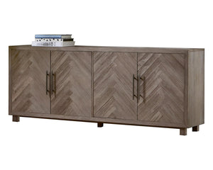 Martin Furniture Palisades 80 Inch 4-Door Entertainment TV Stand