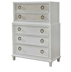 American Woodcrafters Switchgrass Chest White/Stone Cane
