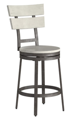 American Woodcrafters Metal Counter Wood Frame Stool Middle Gray Metal