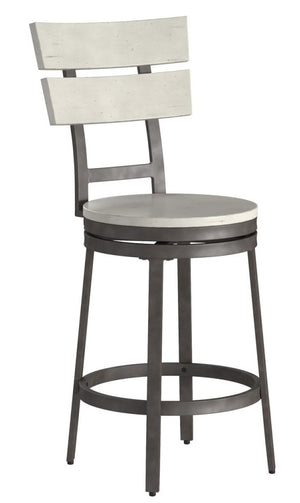 American Woodcrafters Metal Counter Wood Frame Stool Middle Gray Metal