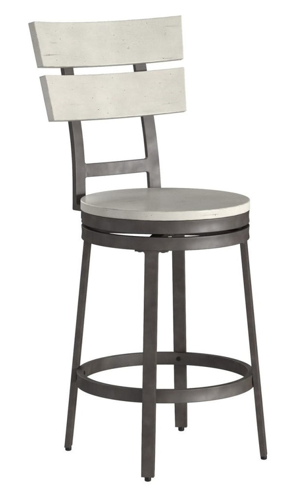 American Woodcrafters Metal Counter Wood Frame Stool Middle Gray Metal