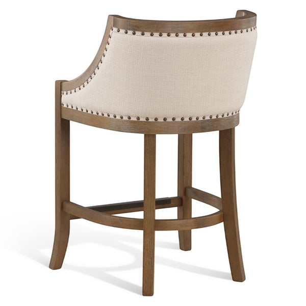 American Woodcrafters Houston Wood Frame Stool Warm Brown
