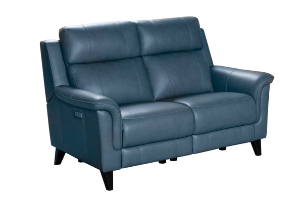 Barcalounger Masen Bluegray Kester Leather Recliner Loveseat