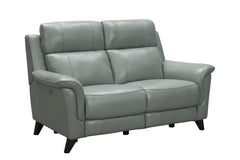 Barcalounger Lorenzo Mint Kester Leather Recliner Loveseat