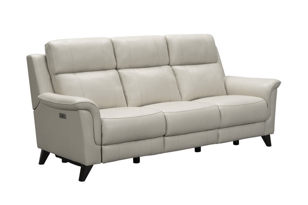 Barcalounger Laurel Cream Kester Leather Recliner Sofa