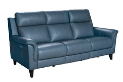 Barcalounger Masen Bluegray Kester Leather Recliner Sofa