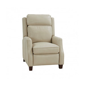 Barcalounger Barone Parchment Nixon Leather High/Low-Leg Recliner Chair