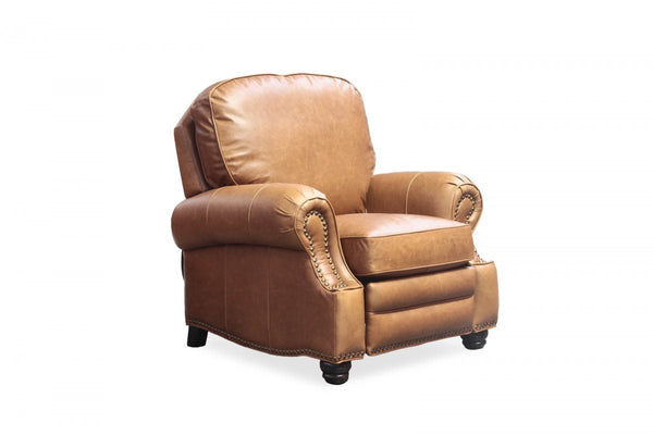 Barcalounger Chaps Saddle Longhorn Leather High/Low-Leg Recliner Chair