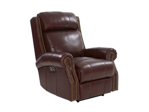 Barcalounger Marisol Cabernet Blair Big & Tall Power Leather Recliner