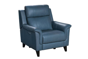 Barcalounger Masen Bluegray Kester Leather Recliner Chair