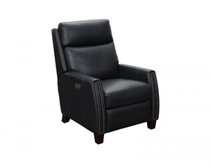 Barcalounger Shoreham Blue Anaheim Big & Tall Power Leather Recliner Chair