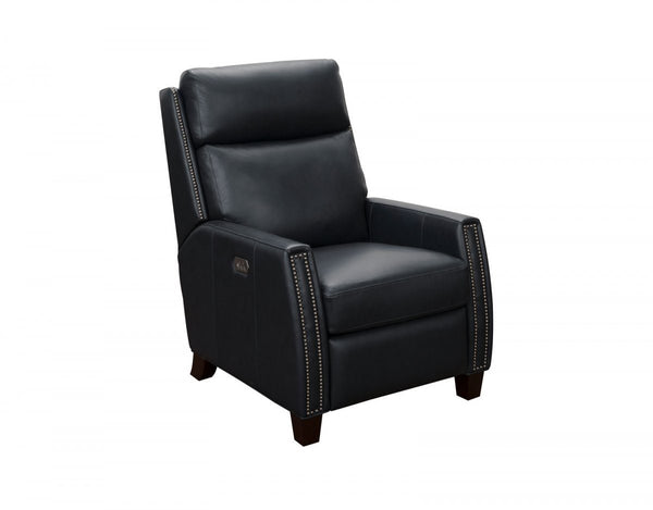 Barcalounger Shoreham Blue Anaheim Big & Tall Power Leather Recliner Chair