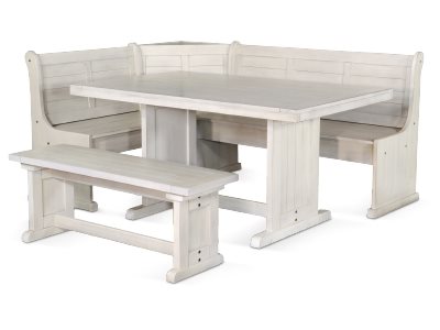 Sunny Designs Bayside Marble White Breakfast Nook