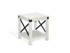 Sunny Designs Bayside Marble White End Table