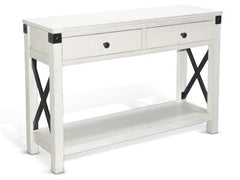 Sunny Designs Bayside Marble White Sofa Table