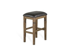 Sunny Designs Doe Valley Buckskin Backless Stool with Cushioned Seat