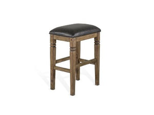 Sunny Designs Doe Valley Buckskin Backless Stool with Cushioned Seat