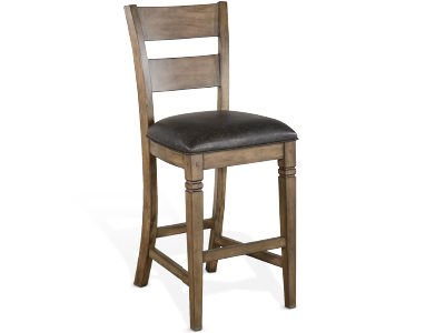 Sunny Designs Doe Valley Buckskin Barstool with Cushioned Seat