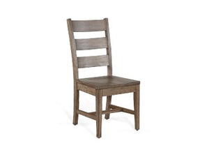 Sunny Designs Doe Valley Buckskin Ladderback Dining Chair with Stretchers Wood Seat