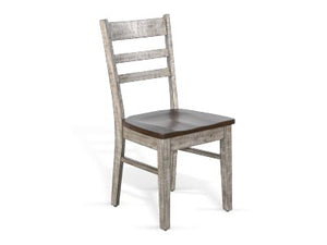 Sunny Designs Homestead Hills 37 Inch Tobacco Leaf & Alpine Grey Ladderback Dining Chair
