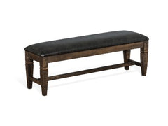 Sunny Designs Homestead Tobacco Leaf Bench with Cushioned Seat