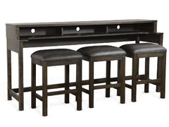 Sunny Designs Homestead Tobacco Leaf Console Table with Usb Power Pack