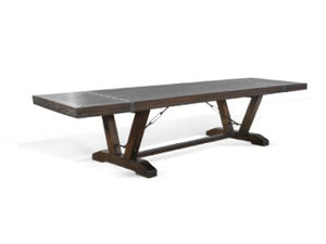 Sunny Designs Homestead Tobacco Leaf Extension 90-140 Inch Dining Table with Folding Leaves