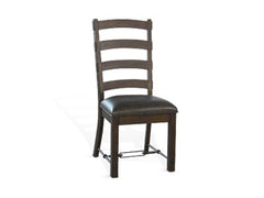 Sunny Designs Homestead Tobacco Leaf Ladderback Dining Chair Cushioned Seat