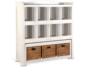 Sunny Designs Marble White Storage Bookcase & Bench
