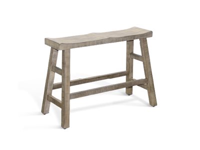 Sunny Designs Marina Beach Pebble 24 Inch Wood Seat Counter-Height Bench
