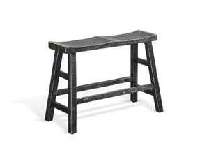 Sunny Designs Marina Black Sand 24 Inch Wood Seat Counter-Height Bench
