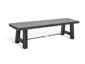 Sunny Designs Marina Black Sand 64 Inch Bench with Turnbuckle Wood Seat