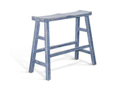 Sunny Designs Marina Ocean Blue 30 Inch Wooden Bench with Seat